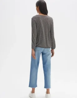 OPUS Shirt SANNAH MINIMAL Regular ECOVERO™ Viskose  blau S14 10094012014100