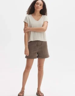 OPUS Shirt SIRUKUS Boxy Fit  Feinstrick Optik beige S14 10288212205100