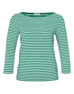 OPUS Shirt Sopili 3/4 Arm gestreift grün, blau S13 10144011138100