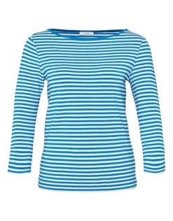 OPUS Shirt Sopili 3/4 Arm gestreift grün, blau S13  10144011138100