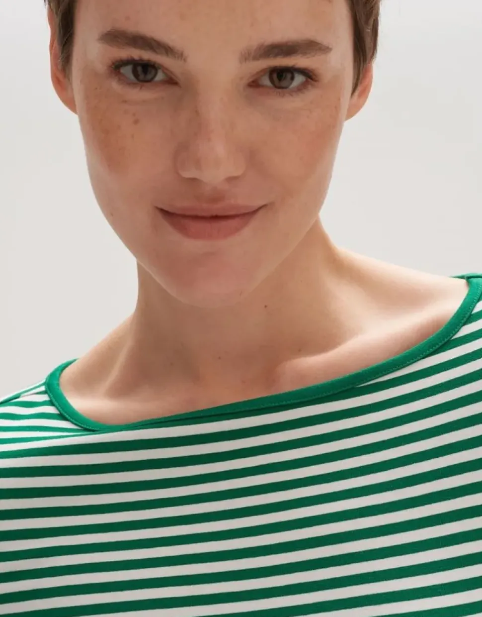 OPUS Shirt Sopili 3/4 Arm gestreift grün, blau S13 10144011138100
