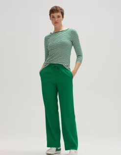 OPUS Shirt Sopili 3/4 Arm gestreift grün, blau S13 10144011138100