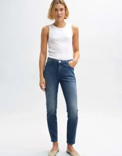 OPUS Slim Jeans EVITA Mid Rise BCI Cotton Mix blau S14  2331612075248