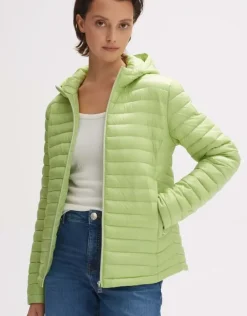 OPUS Steppjacke Howana mit Kapuze grün S14  244075063241