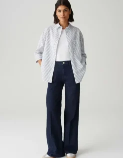OPUS Streifenbluse FRILA Oversize S15 10371212892100