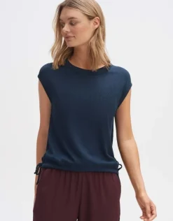 OPUS Strukturiertes Shirt SEWUKI Regular Viskose Mix blau S14 10288112289260