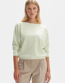 OPUS Sweater Gellig grün S23 10237311900100