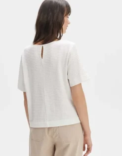 OPUS T-Shirt SERKE Regular mit Struktur weiß S14 10273412175100