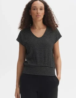 OPUS V-Shirt SIMURALI Regular in Strick Optik S24 10194811542100