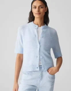 OPUS weicher Cardigan DORIANA blau S15 10384412559315