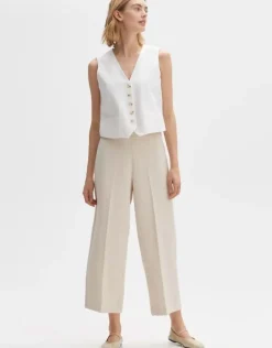 OPUS Weste WALIKA Slim Leinen Mix weiß S14 10271511308254
