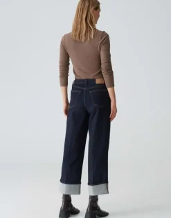 OPUS Wide Leg Jeans MIPO Mid Rise blau S15 1031599275349