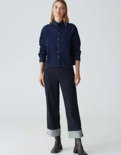 OPUS Wide Leg Jeans MIPO Mid Rise blau S15 1031599275349