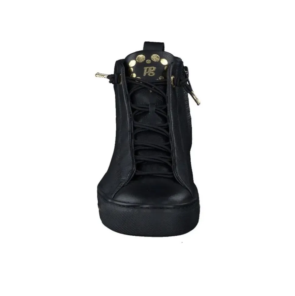 Paul Green Damen Boot Leder Reißverschluss Schnürung SCHWARZ SUPER SOFT 5283-026