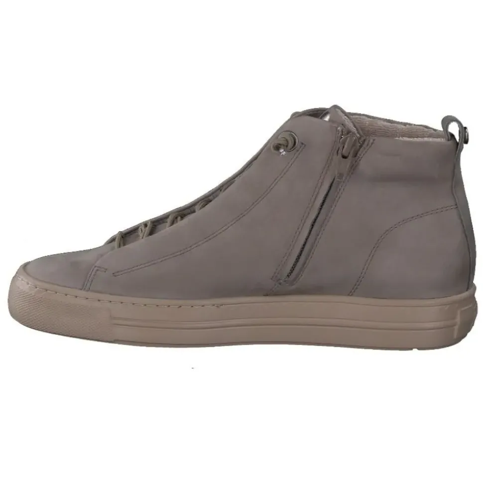 Paul Green Damen Boot Reißverschluss Schnürung Leder TAUPE SUPER SOFT 5283-056