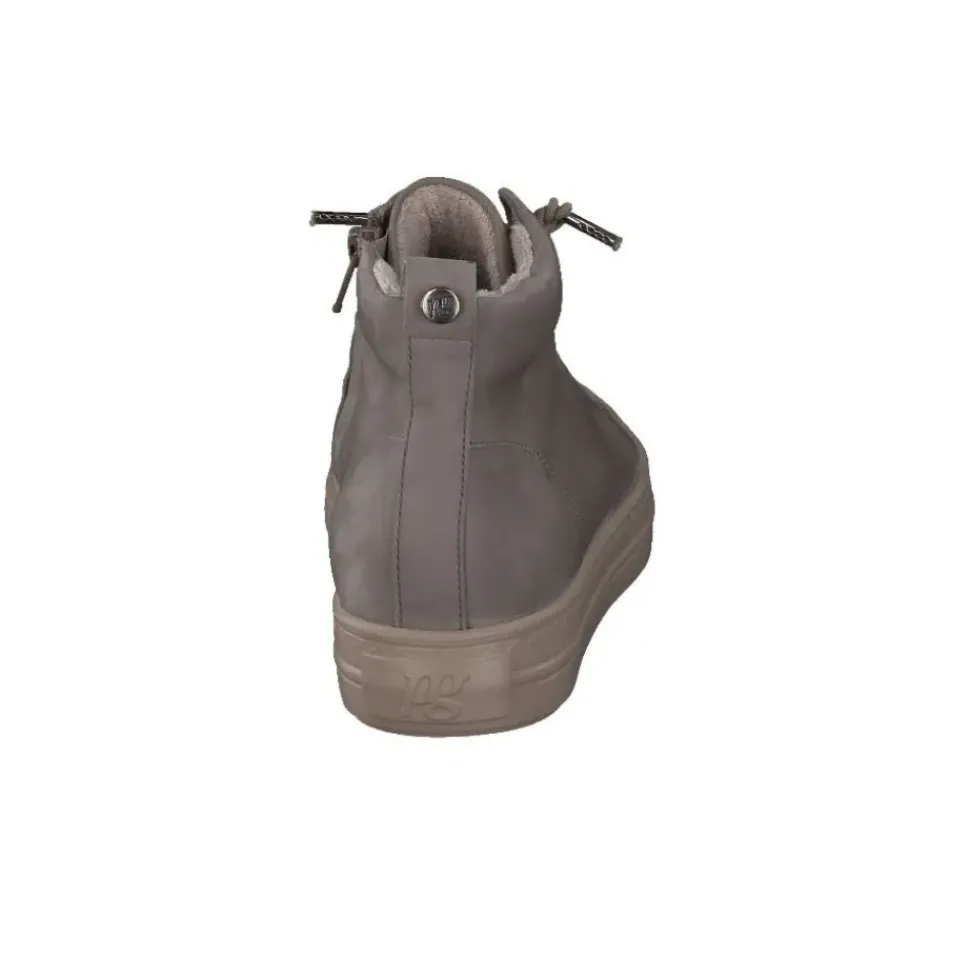 Paul Green Damen Boot Reißverschluss Schnürung Leder TAUPE SUPER SOFT 5283-056