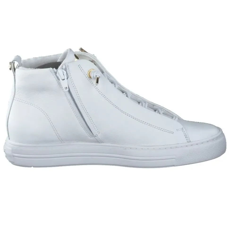 Paul Green Super Soft Hightop- Pauls Sneaker Leder Logoprägung weiß S14 5283-005