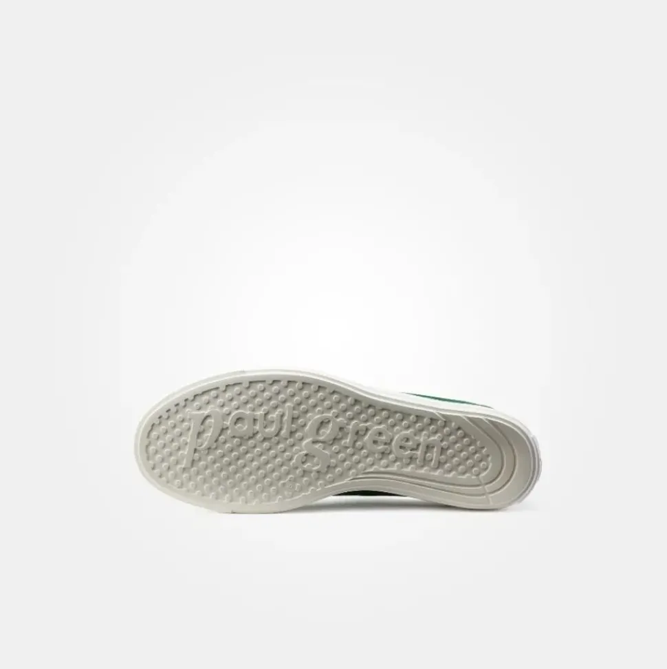 Paul Green Super Soft Pauls Sneaker Nubukleder Logoprägung silberfarbene Details grün S14 5017-235