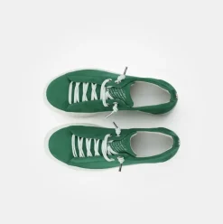 Paul Green Super Soft Pauls Sneaker Nubukleder Logoprägung silberfarbene Details grün S14 5017-235