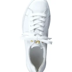 Paul Green Super Soft Pauls Sneaker Leder goldfarbener - Logodruck weiß S14 5241-005