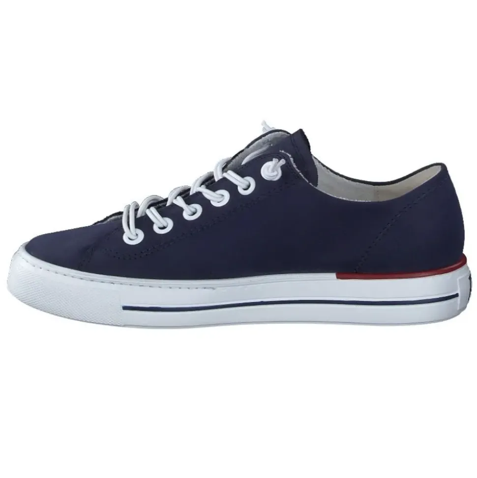 Paul Green Super Soft Pauls Sneaker Nubukleder Relax- Weite Wechselfußbett blau S14 4081-365