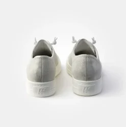Paul Green Super Soft Pauls Sneaker Leder Relaxweite Metallic Look Wechselfußbett beige S14 4081-035