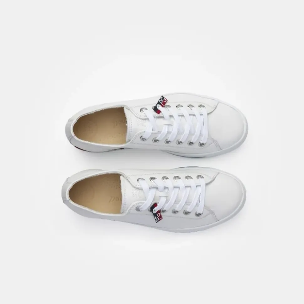 Paul Green Super Soft Pauls Sneaker Leder Logoprägung weiß S14 4760-005