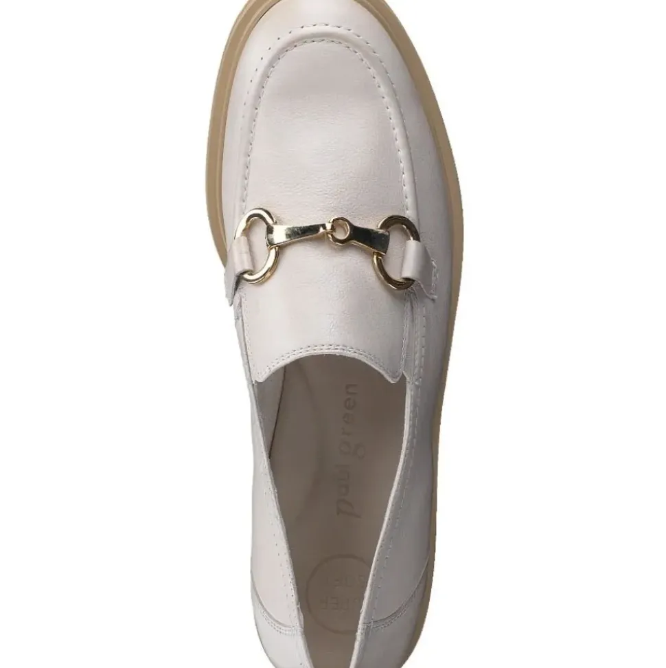 Paul Green Super Soft Slipper Leder Horsebit-Applikation beige S14 1052-025