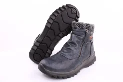 PETER ERIKSON Damen Boot mit Stickrand doppel Reißverschluss einfacher Einstieg in SCHWARZ, BLAU, ROT Warmfutter 58212-Y24001 TEX