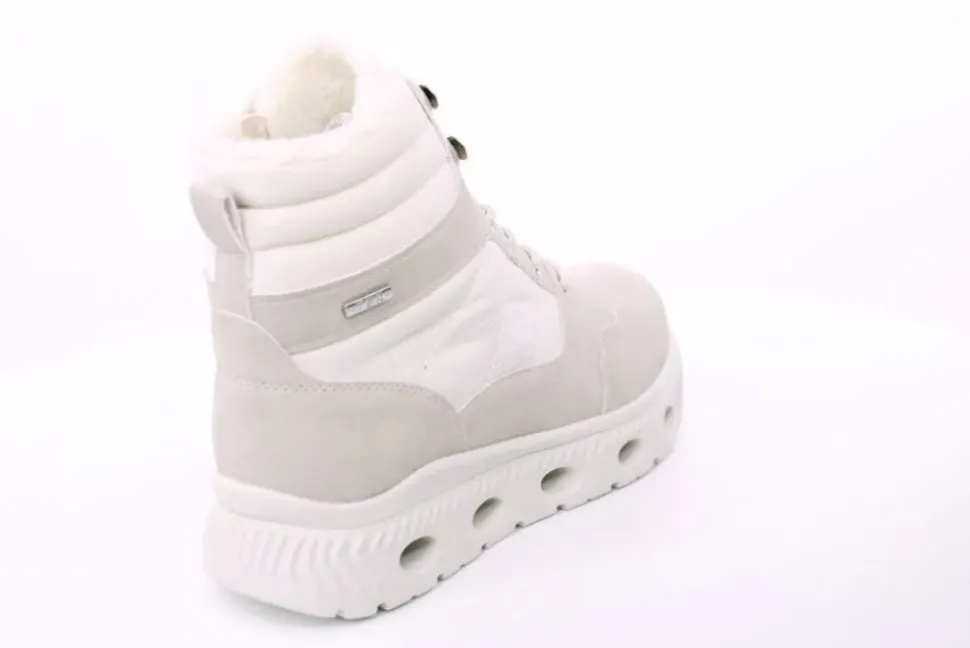 PETER ERIKSON Damen Boot Softrand Schnürung und Reißverschluss BEIGE Warmfutter TEX 26106-Y25005