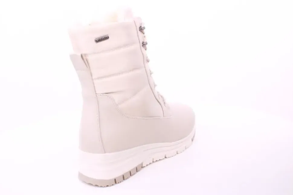 PETER ERIKSON Damen Boot Softrand Schnürung und Reißverschluss BEIGE Warmfutter 21008-C24002 TEX