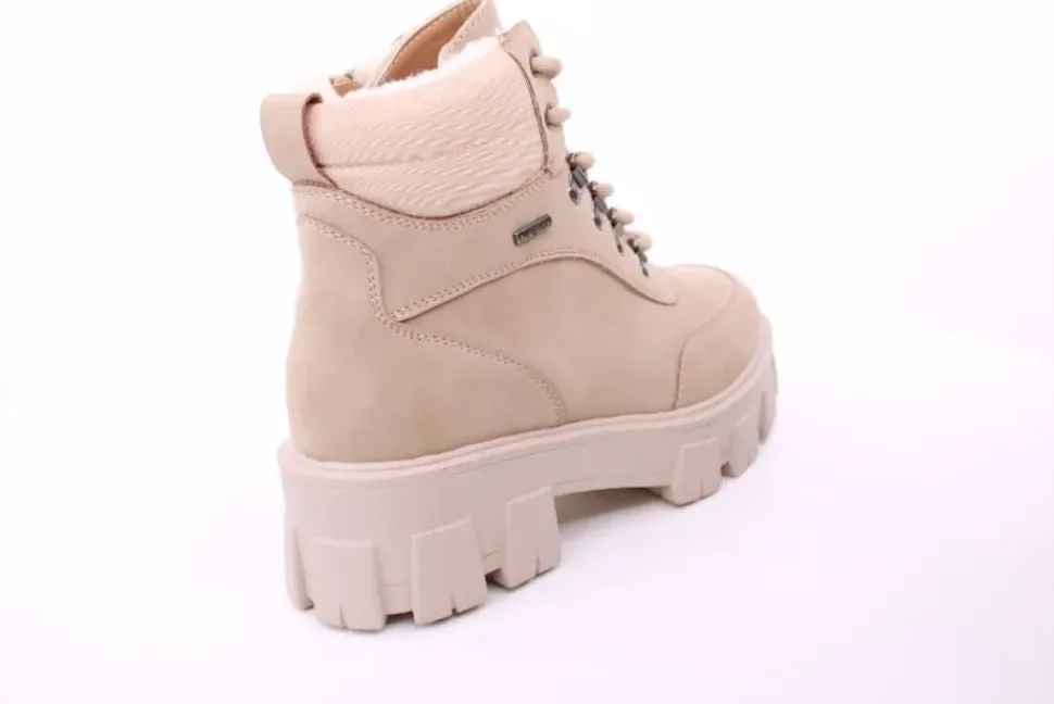 PETER ERIKSON Damen Boot Softrand Schnürung und Reißverschluss BEIGE Warmfutter 6587-24-C25001