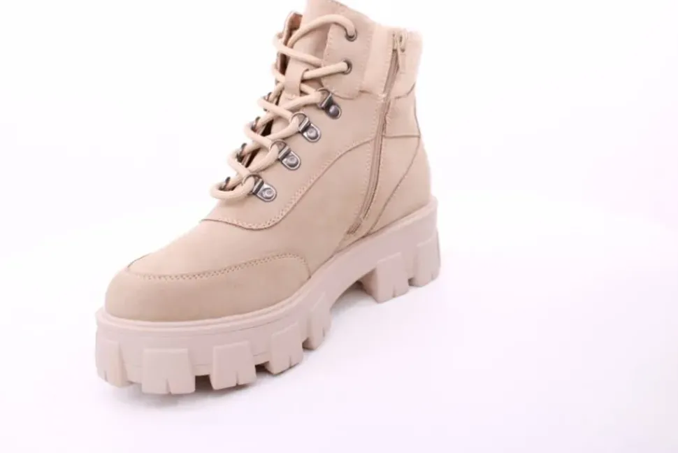 PETER ERIKSON Damen Boot Softrand Schnürung und Reißverschluss BEIGE Warmfutter 6587-24-C25001