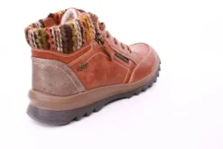 PETER ERIKSON Damen Boot Strickrand Schnürung und Reißverschluss ROT, SCHWARZ und TAN Warmfutter 58212-C24002 TEX