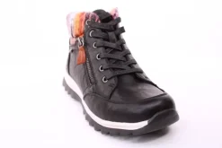 PETER ERIKSON Damen Boot Strickrand Schnürung und Reißverschluss ROT, SCHWARZ und TAN Warmfutter 58212-C24002 TEX