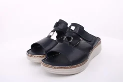 PETER ERIKSON Damen Pantolette Leder Comfort-Fußbett weiß, blau S14 241663