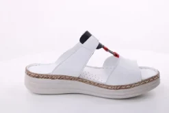 PETER ERIKSON Damen Pantolette Leder Comfort-Fußbett weiß, blau S14 241663