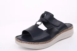 PETER ERIKSON Damen Pantolette Leder Comfort-Fußbett weiß, blau S14 241663