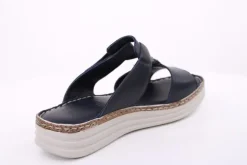 PETER ERIKSON Damen Pantolette Leder Comfort-Fußbett weiß, blau S14 241663
