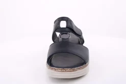 PETER ERIKSON Damen Pantolette Leder Comfort-Fußbett weiß, blau S14 241663