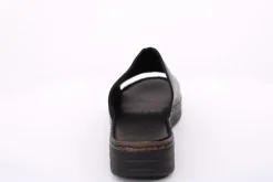PETER ERIKSON Damen Pantolette Leder Comfort-Fußbett weiß, schwarz S14 241632