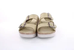 PETER ERIKSON Damen Pantolette Leder Comfort- Fußbett blau, grün S13 231539