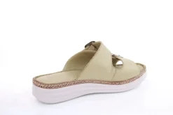 PETER ERIKSON Damen Pantolette Leder Comfort- Fußbett blau, grün S13 231539