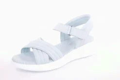 PETER ERIKSON Damen Sandale Comfort- Fußbett Leder blau, grün, weiß S13  231511