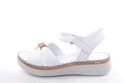 PETER ERIKSON Damen Sandale Leder Comfort- Fußbett weiß, grün S13 231533