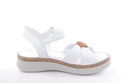 PETER ERIKSON Damen Sandale Leder Comfort- Fußbett weiß, grün S13 231533