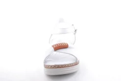PETER ERIKSON Damen Sandale Leder Comfort- Fußbett weiß, grün S13 231533