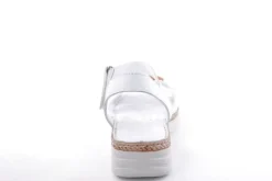 PETER ERIKSON Damen Sandale Leder Comfort- Fußbett weiß, grün S13 231533