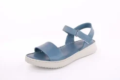 PETER ERIKSON Damen Sandale Leder Comfort- Fußbett blau, schwarz S13 231521