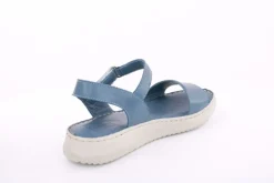 PETER ERIKSON Damen Sandale Leder Comfort- Fußbett blau, schwarz S13 231521
